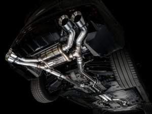 Cadillac CT4-V Blackwing Performance Exhaust - AWE Tuning - SwitchPath, Cat Back - Chrome Silver - `21-`27